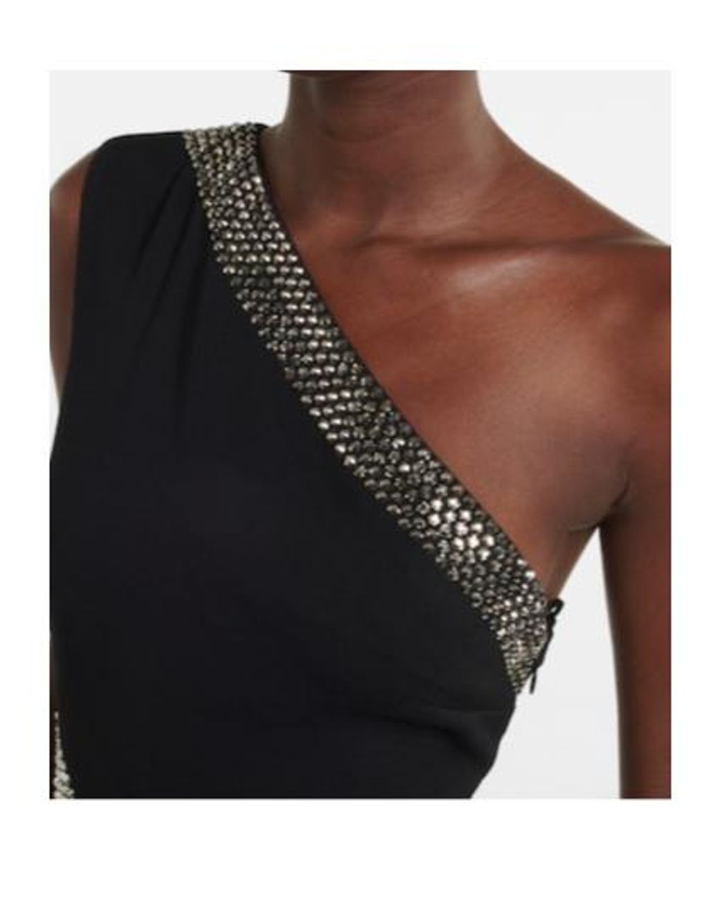 Stella McCartney Black Embellished One-Shoulder Maxi Dress