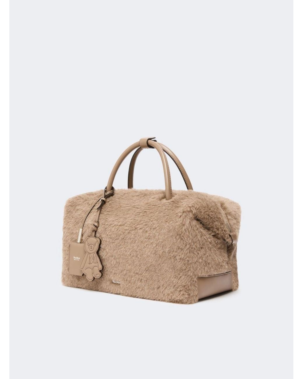 Max Mara Brown Teddy Large Boston Bag