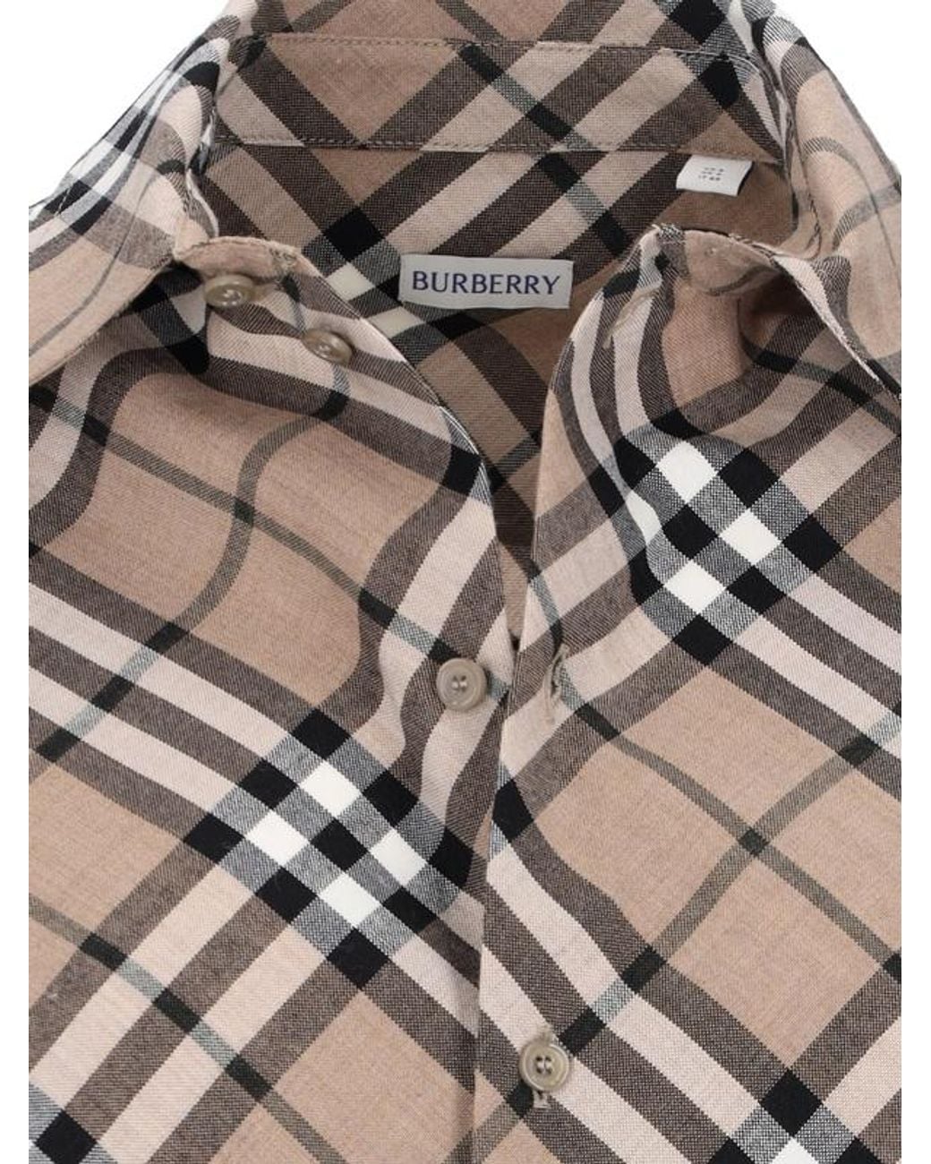 Burberry Gray Check Shirt