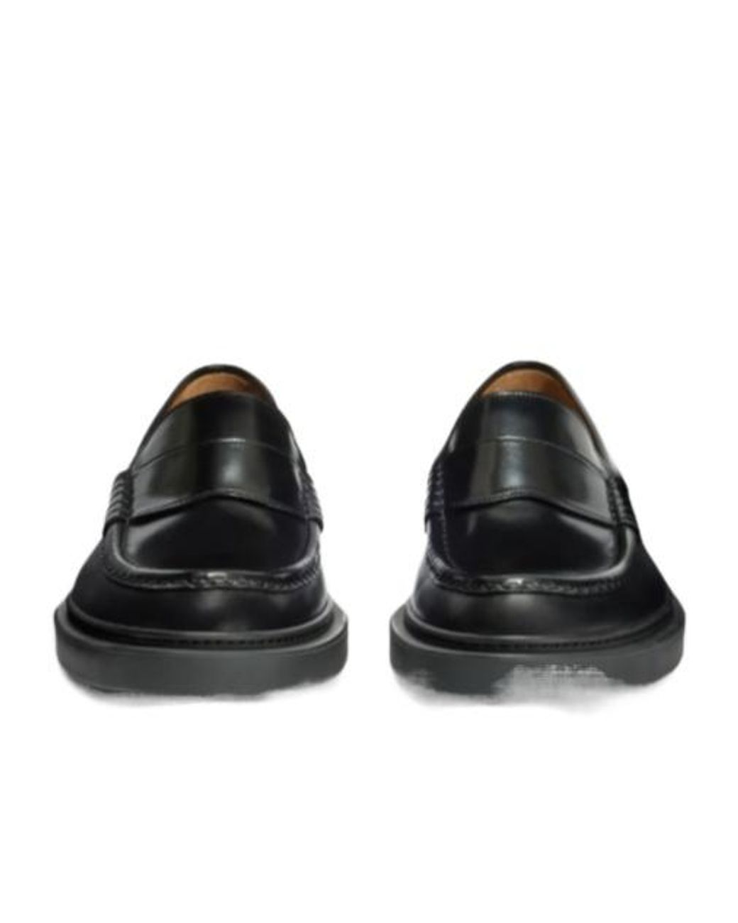 Jil Sander Black Slip-On Penny Loafers for men