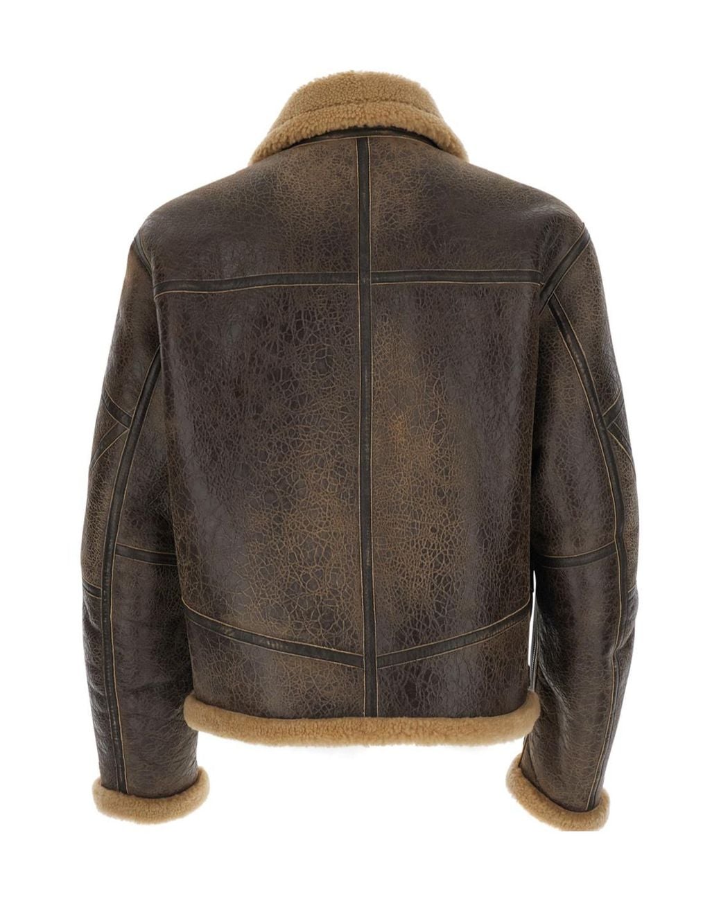 Emporio Armani Green Blouson Jaclet With Shearling For for men
