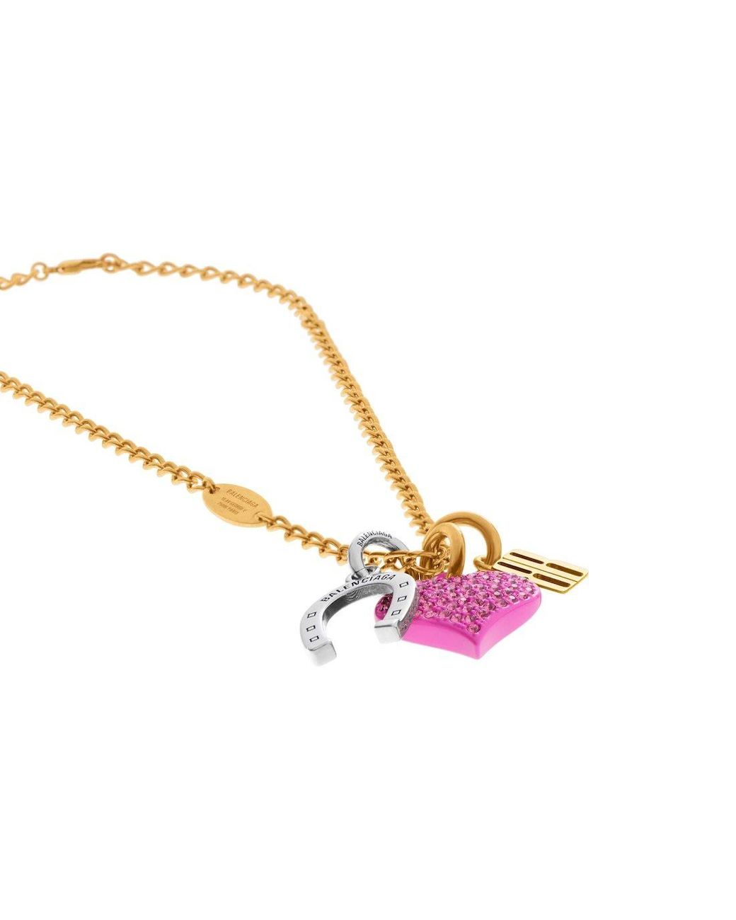 Balenciaga Pink Carousel Horseshoe Collector Necklace