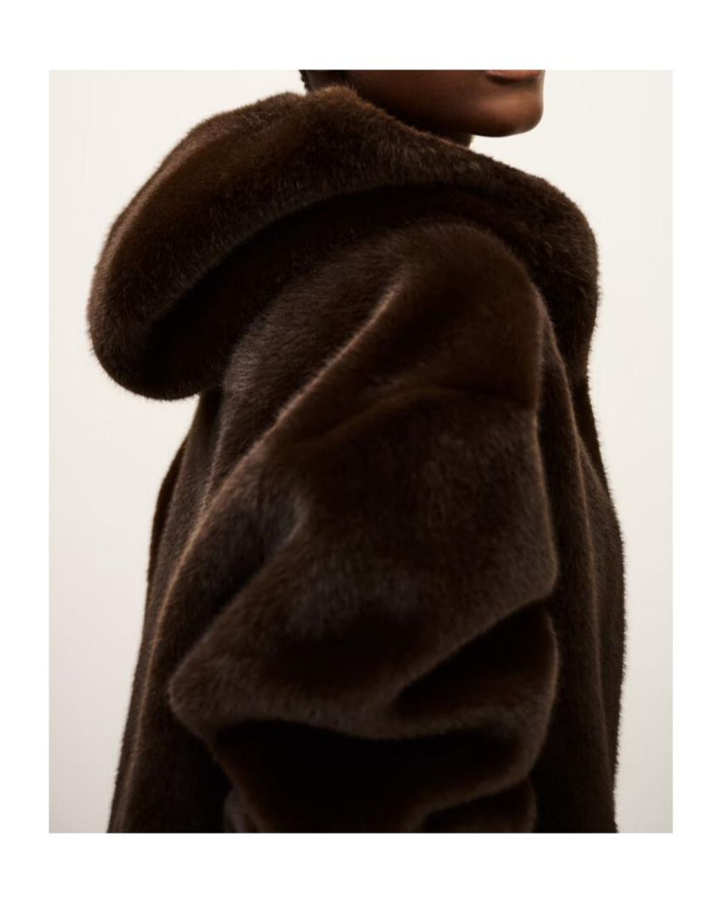 Ba&sh Black Pandy Faux Fur Hooded Jacket