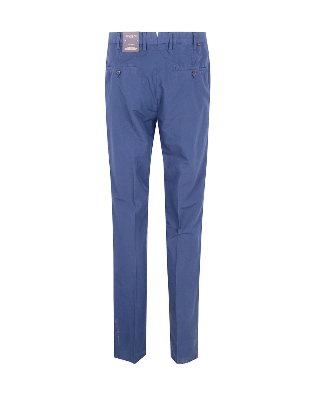 Incotex Blue Pleated Straight-Leg Trousers for men