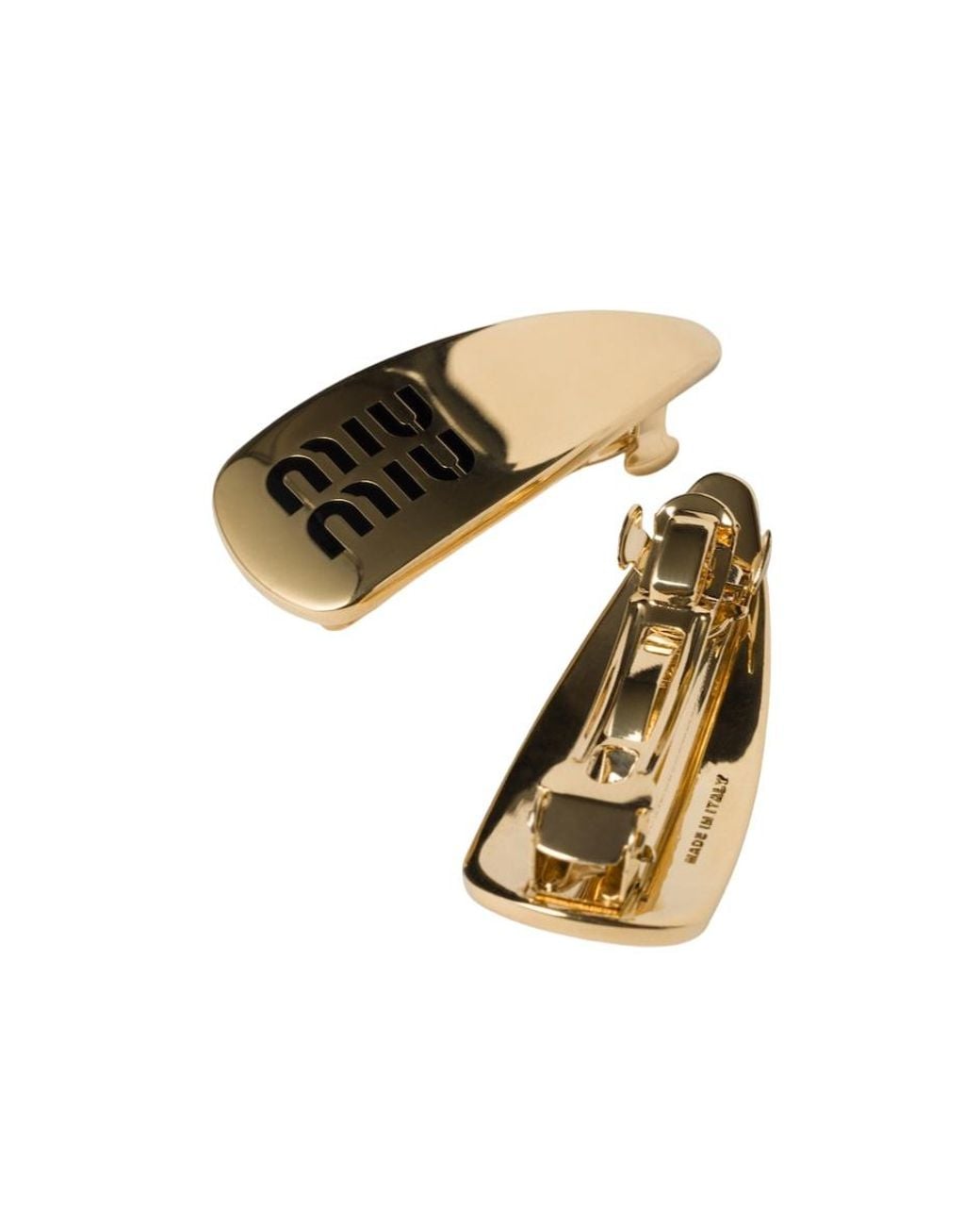 Miu Miu Metallic Enameled Metal Hair Clips