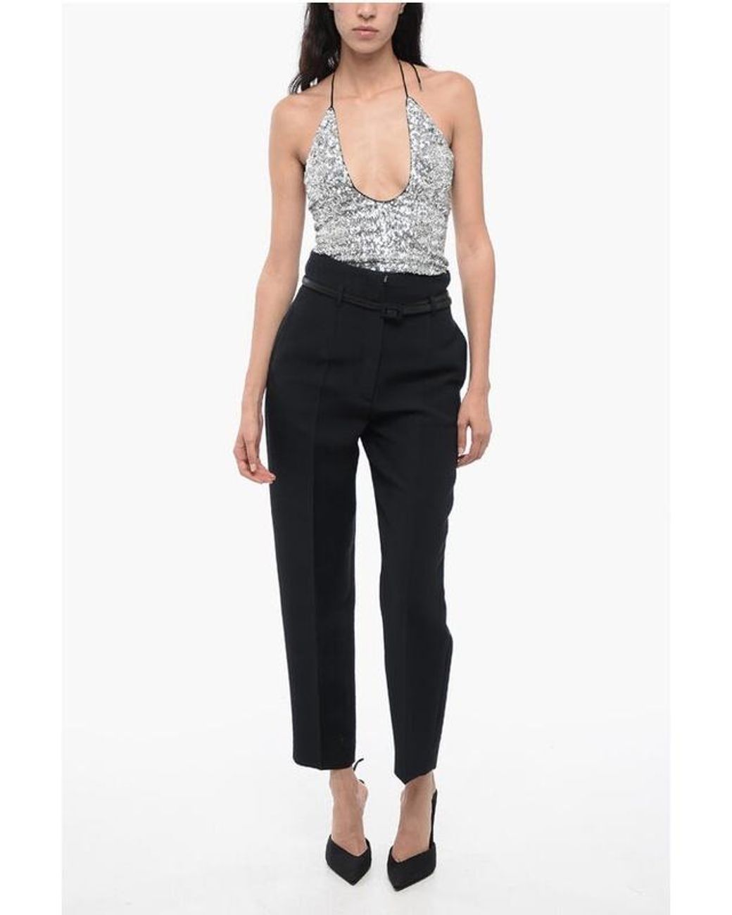 Dior Black Wool Casual Pants