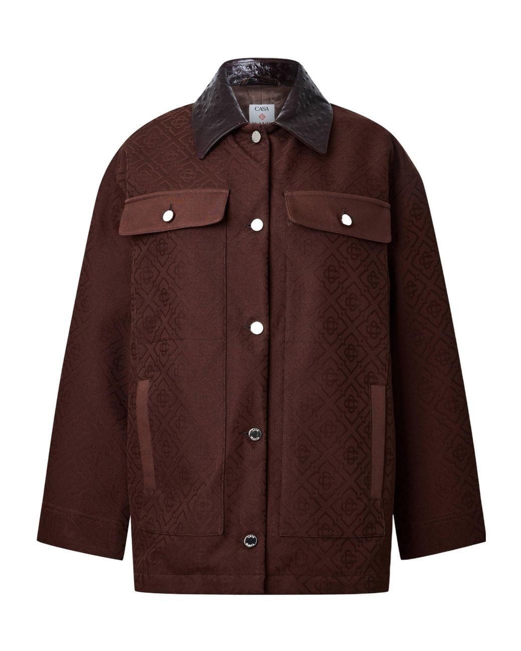 Casablanca Brown Jacquard Overshirt Jacket