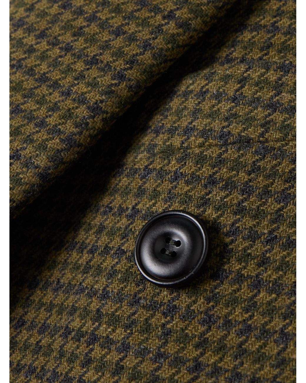 Acne Green Double Breasted Logo Patch Coat