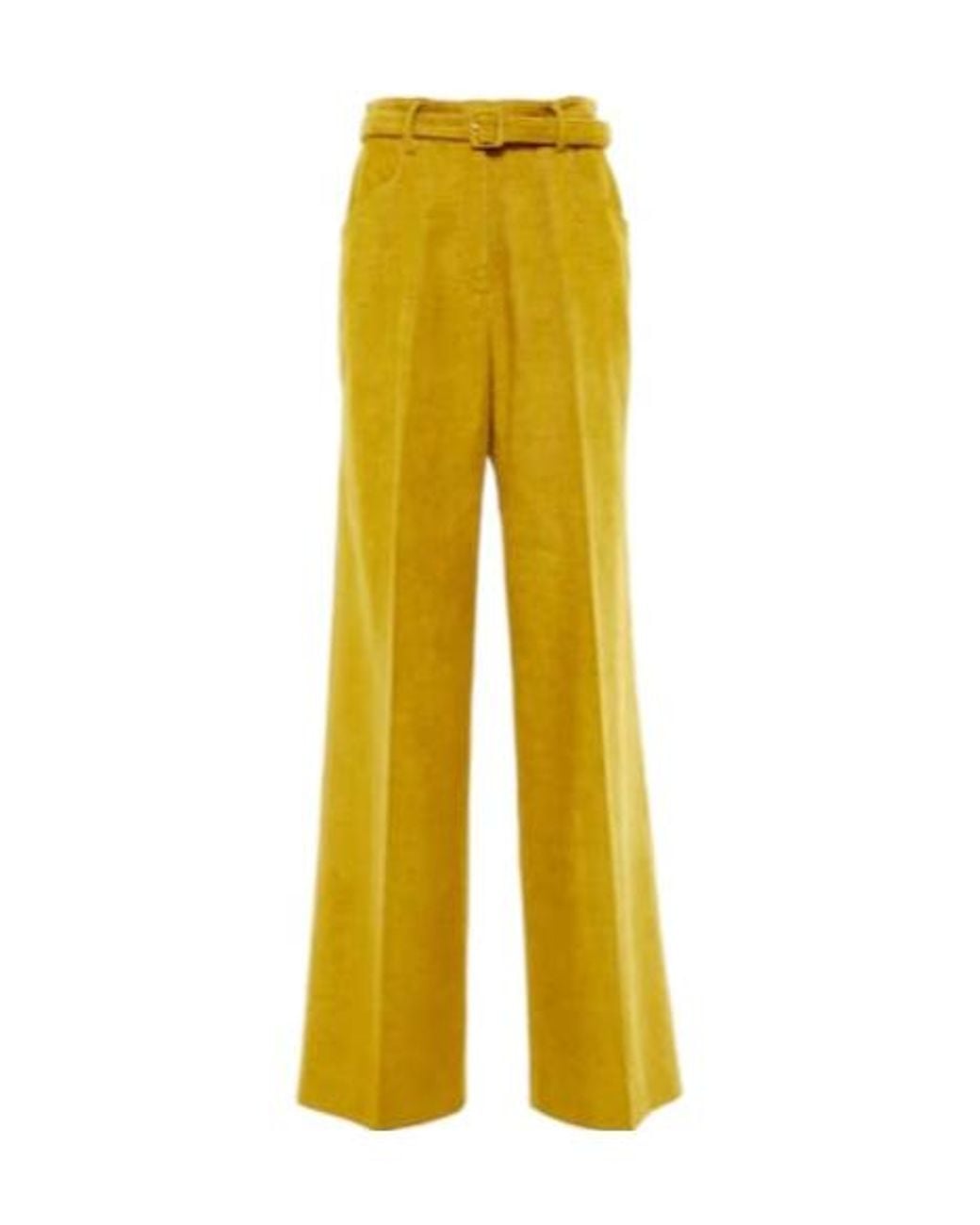 Gabriela Hearst Yellow Norman High-Rise Wide-Leg Pants