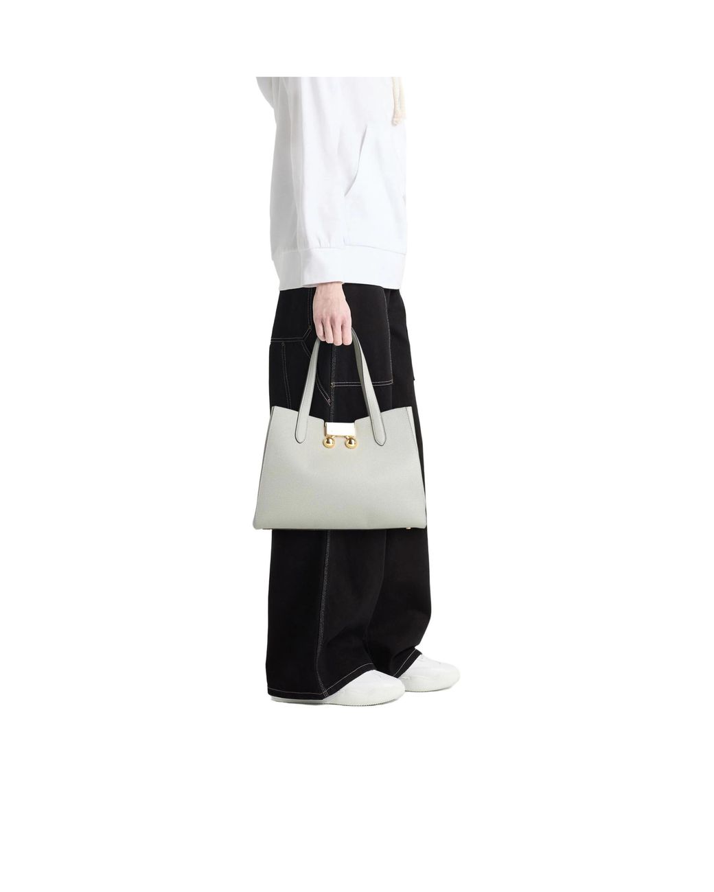 Marni Gray Solid Color Handbags