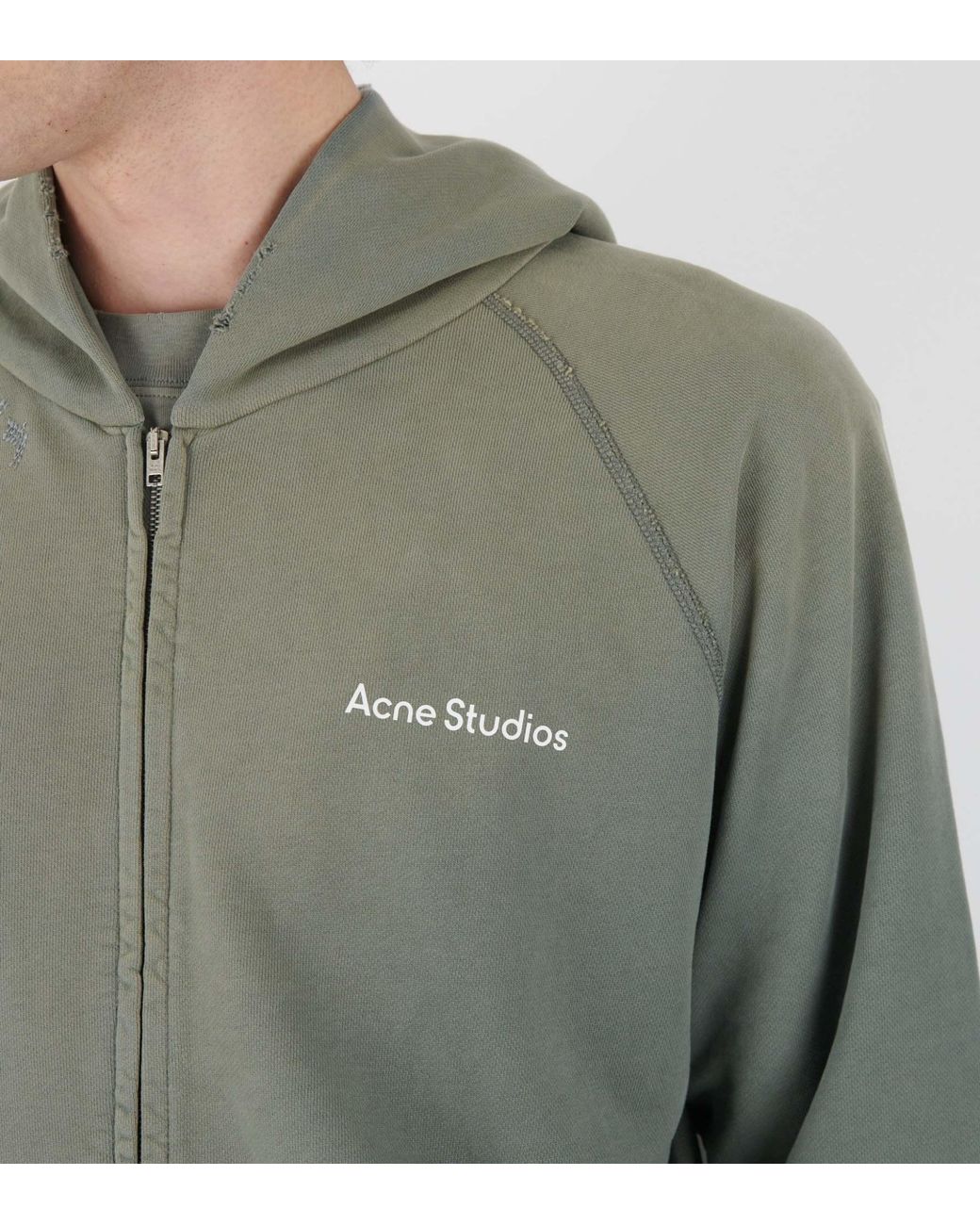 Acne Green Long-Sleeved Hoodie for men