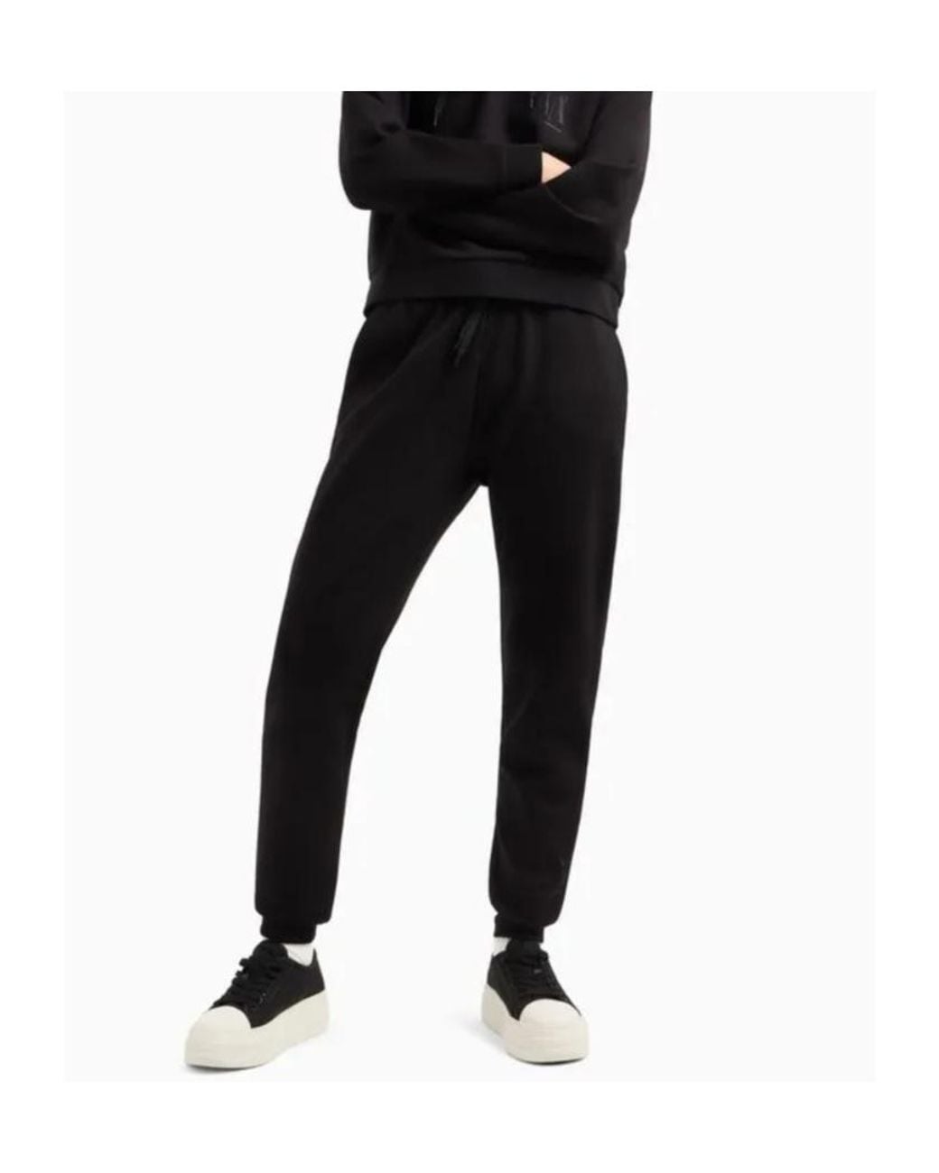 ARMANI EXCHANGE Black Logo-Detail Track Pants