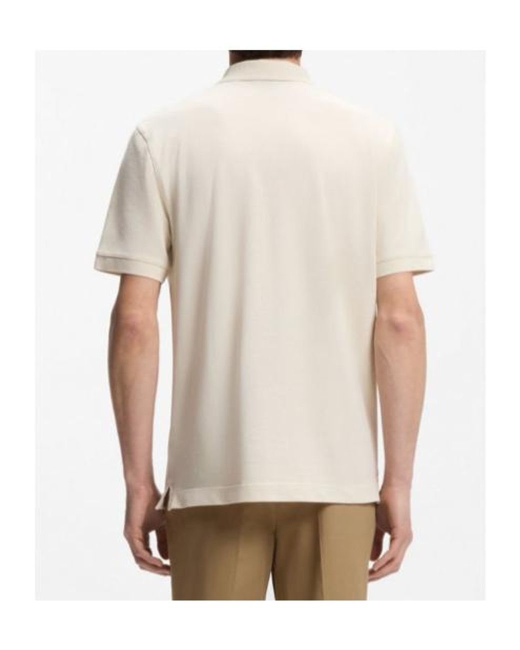 Boss White Boss Short-Sleeved Straight Hem Polo Shirt for men