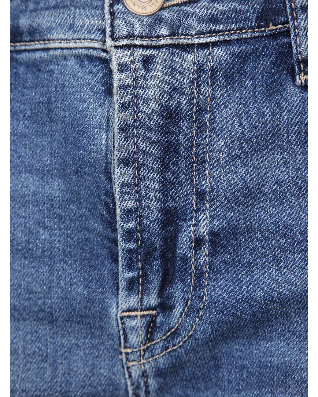 7 For All Mankind Blue Denim Trousers With Belt Loops
