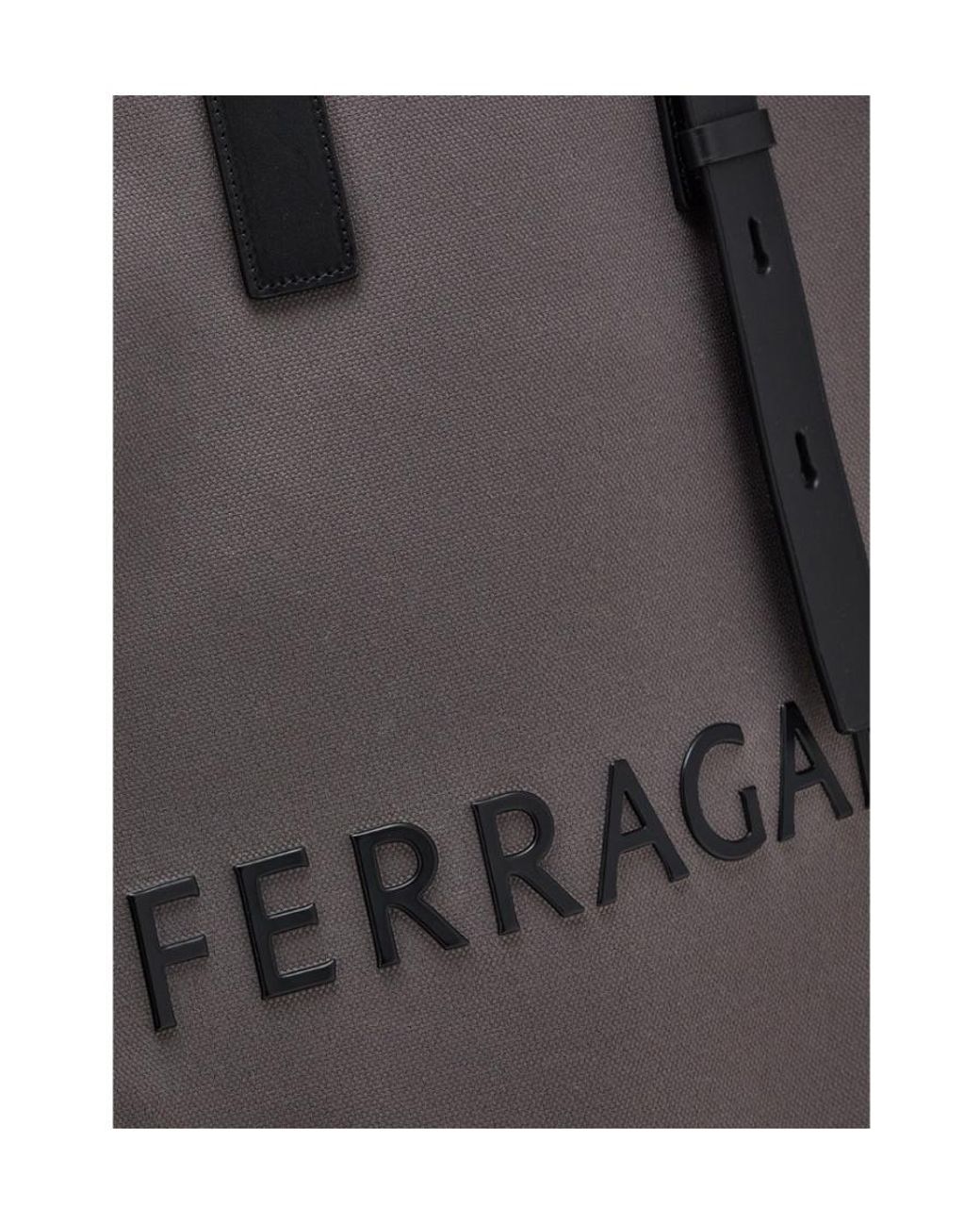 Ferragamo Black Top Dual-Handle Handbag for men