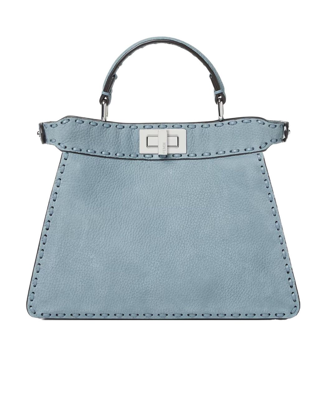 Fendi Blue Peekaboo Iseeu Small Top Handle Bag