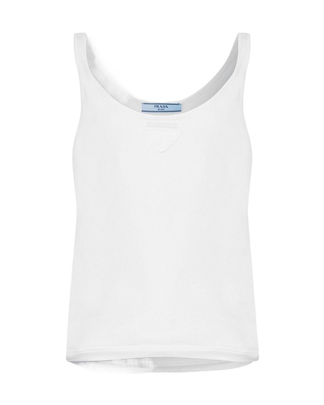 Prada White Scoop-Neck Tank Top