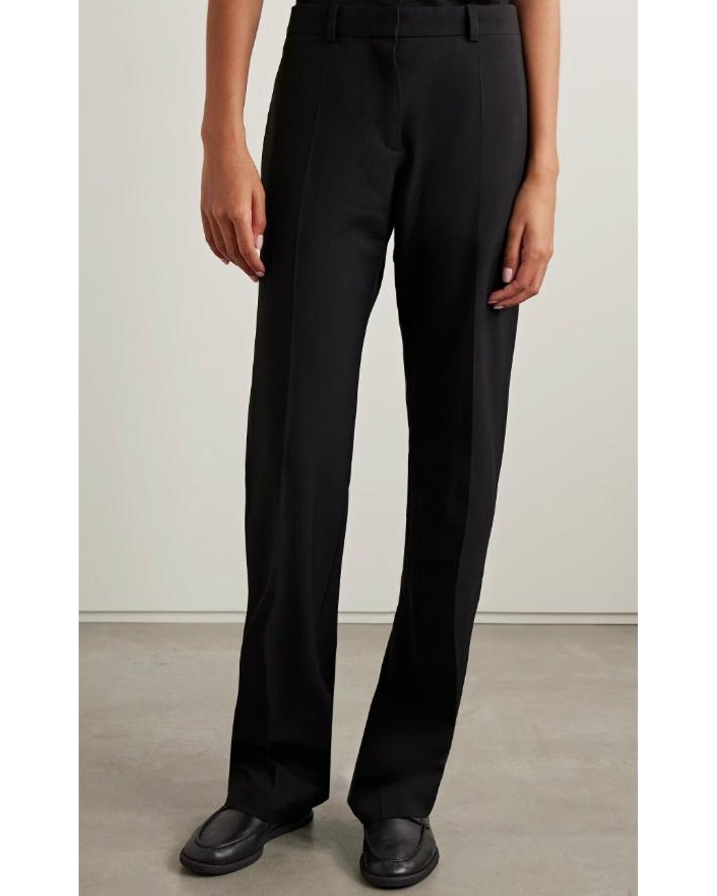 The Row Black Hiram Tailored Pants