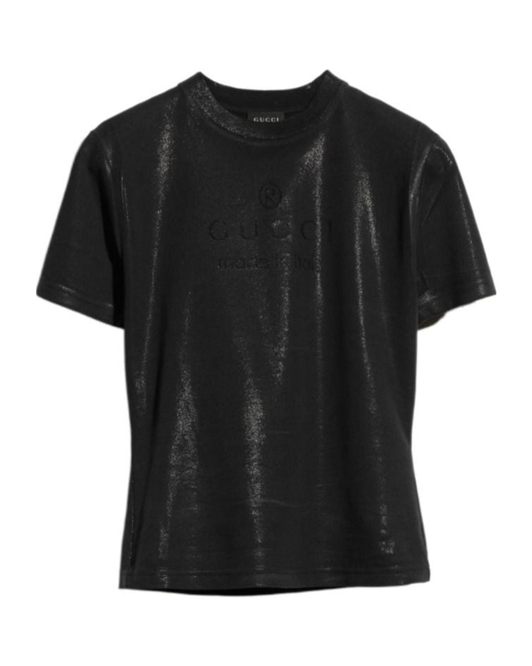 Gucci Black Technical Cotton Jersey T-Shirt With Print