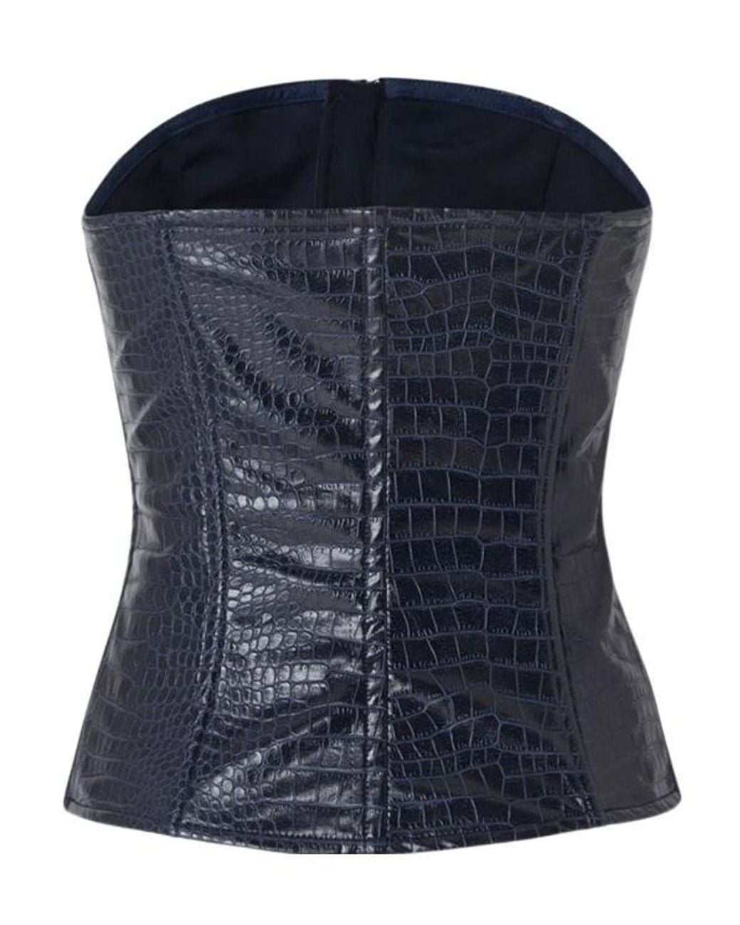 Pinko Blue Zip-Front Tube Top
