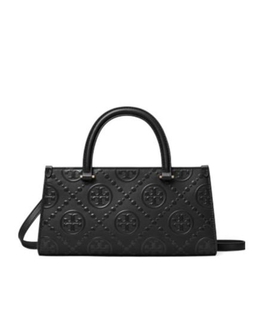 Tory Burch Black T Monogram Rectangular Tote