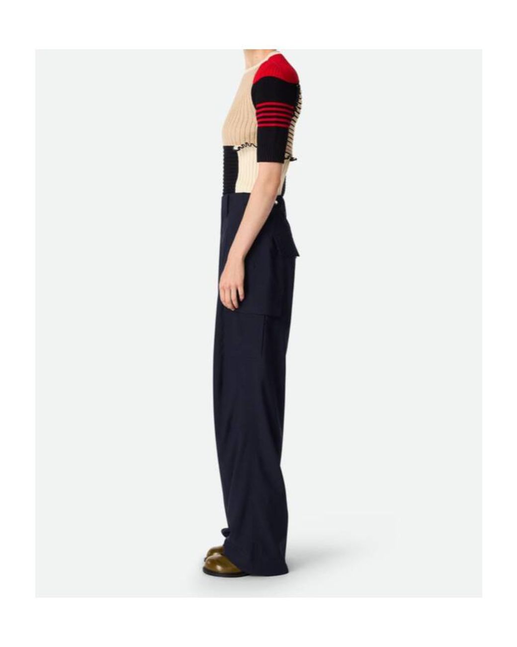 Bottega Veneta Blue Fine Cargo Trousers