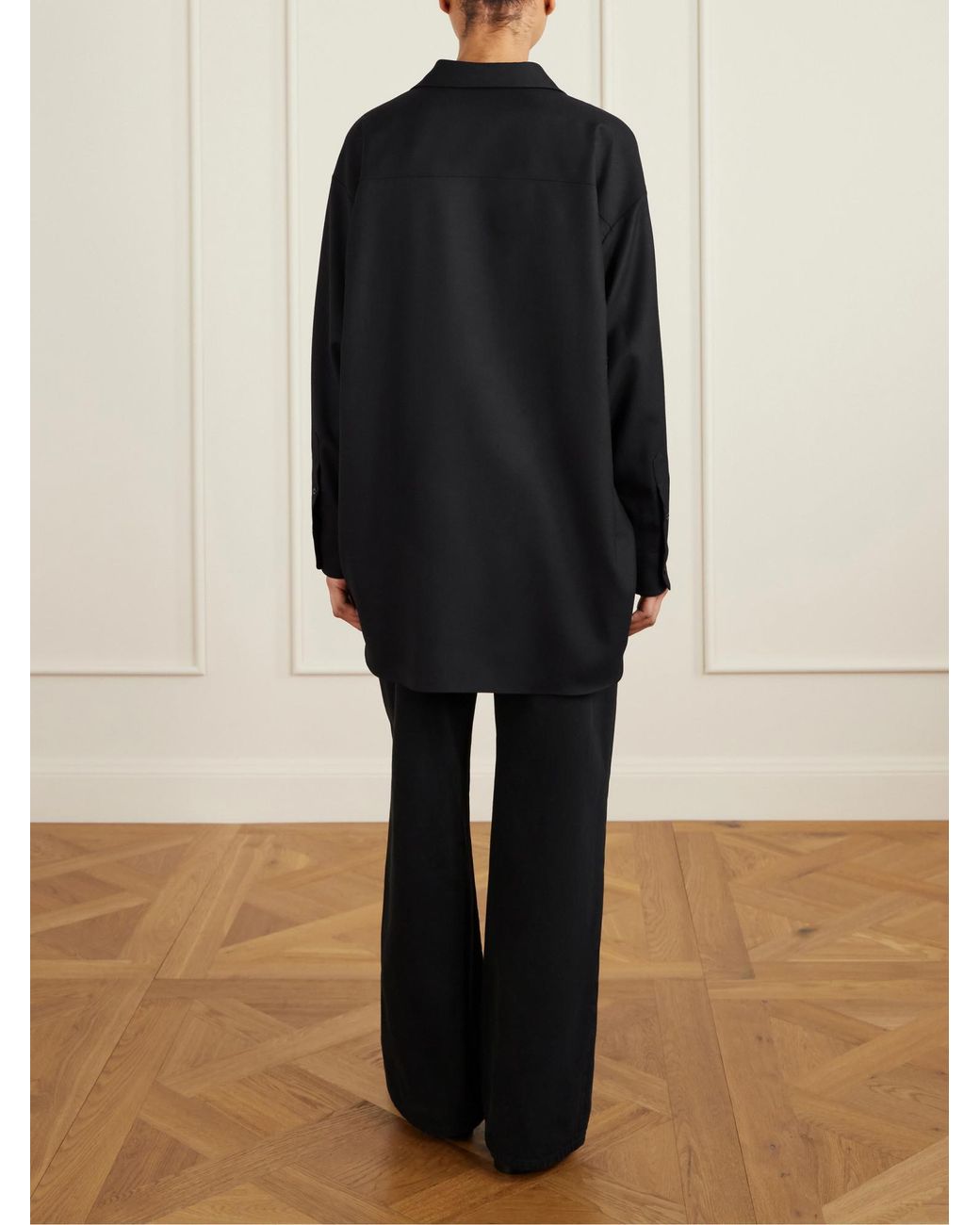 The Row Black Luka Button-Up Shirt