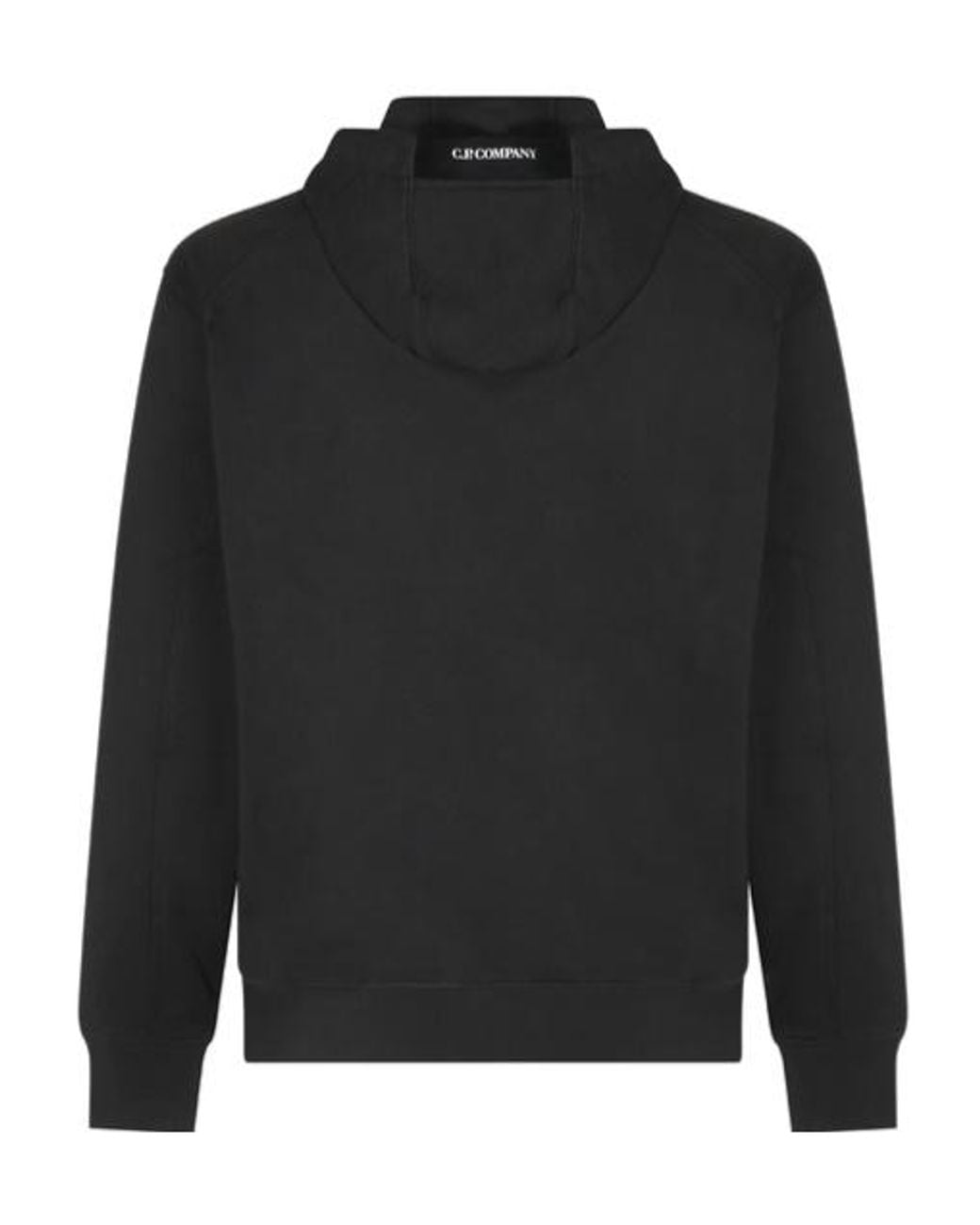 C P Company Black Lens Detailed Drawstring Hoodie for men