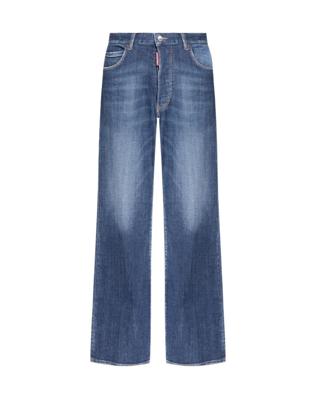 DSquared² Blue Logo Patch Flared Jeans
