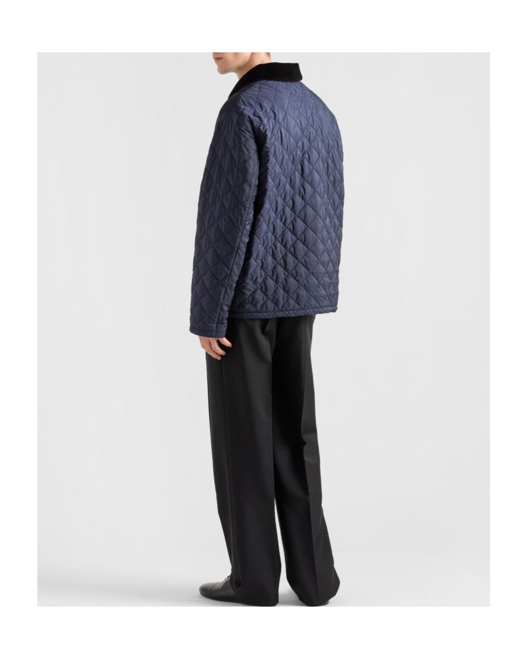Prada Blue Quilted Re-Nylon Jacket for men