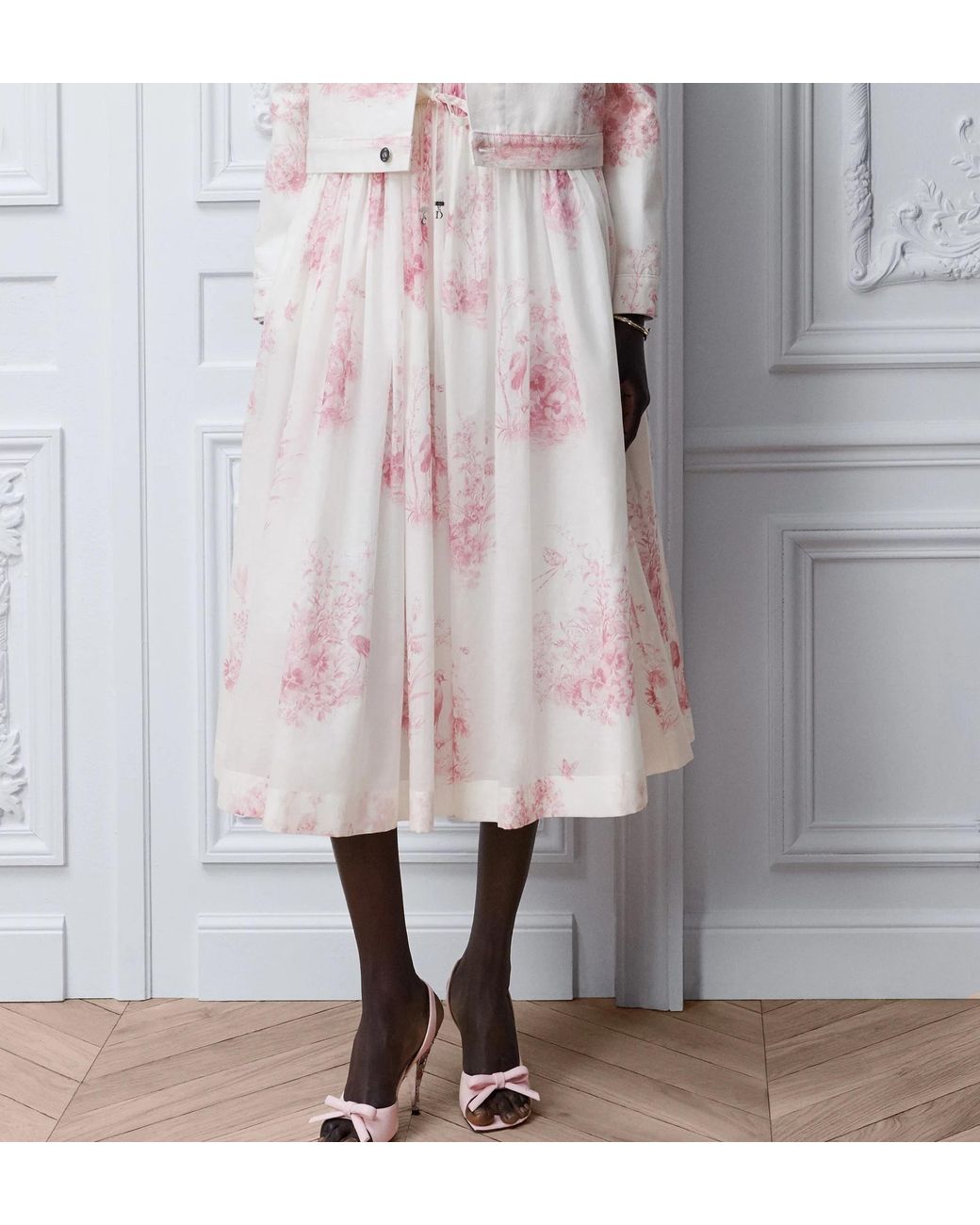 Dior Pink Iviera Mid-Length Flared Skirt