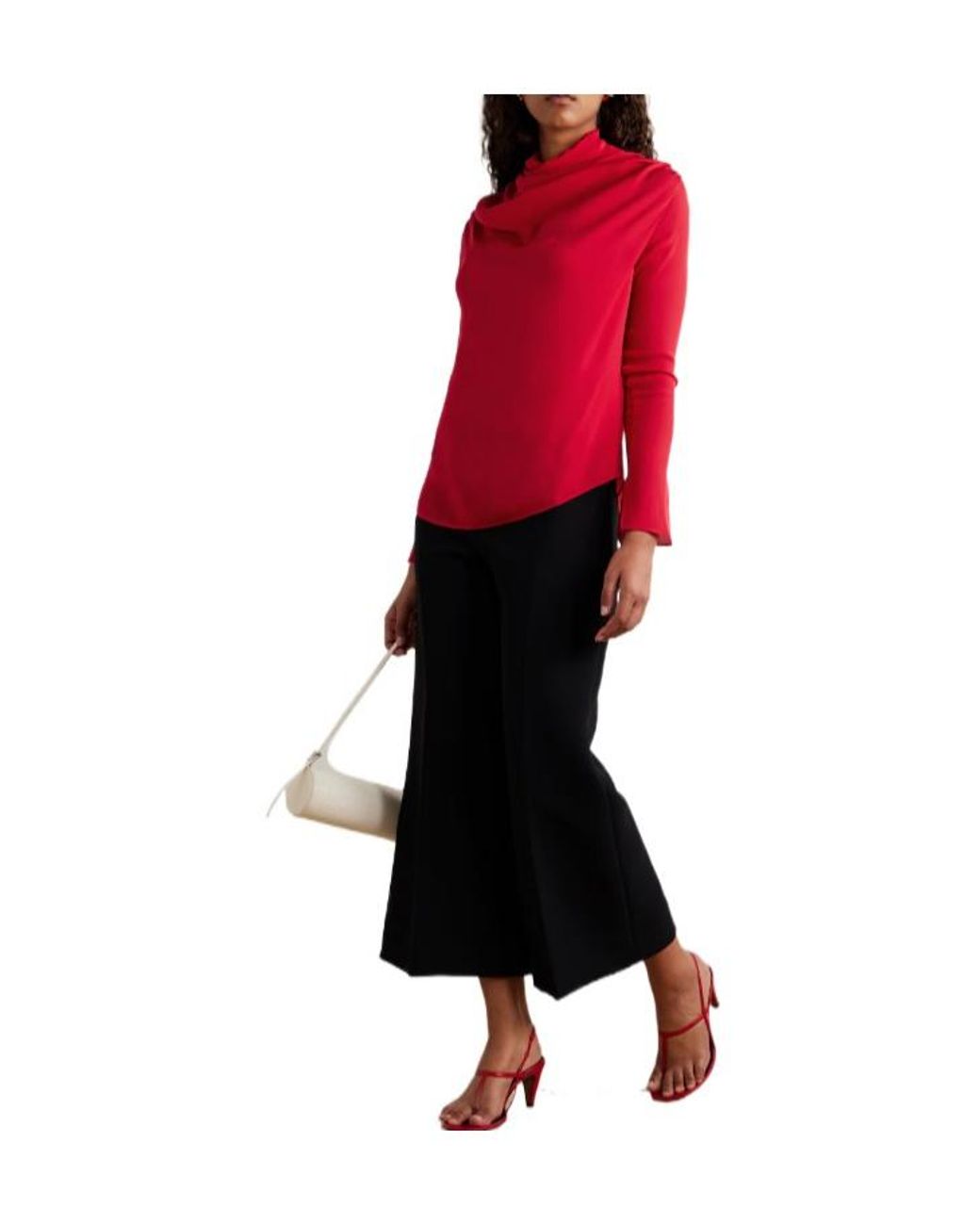 Kallmeyer Red Tabitha Draped Blouse