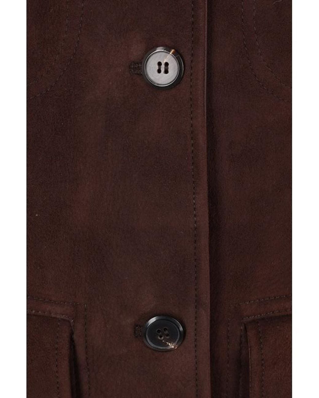 Prada Brown Long-Sleeved Button-Up Jacket