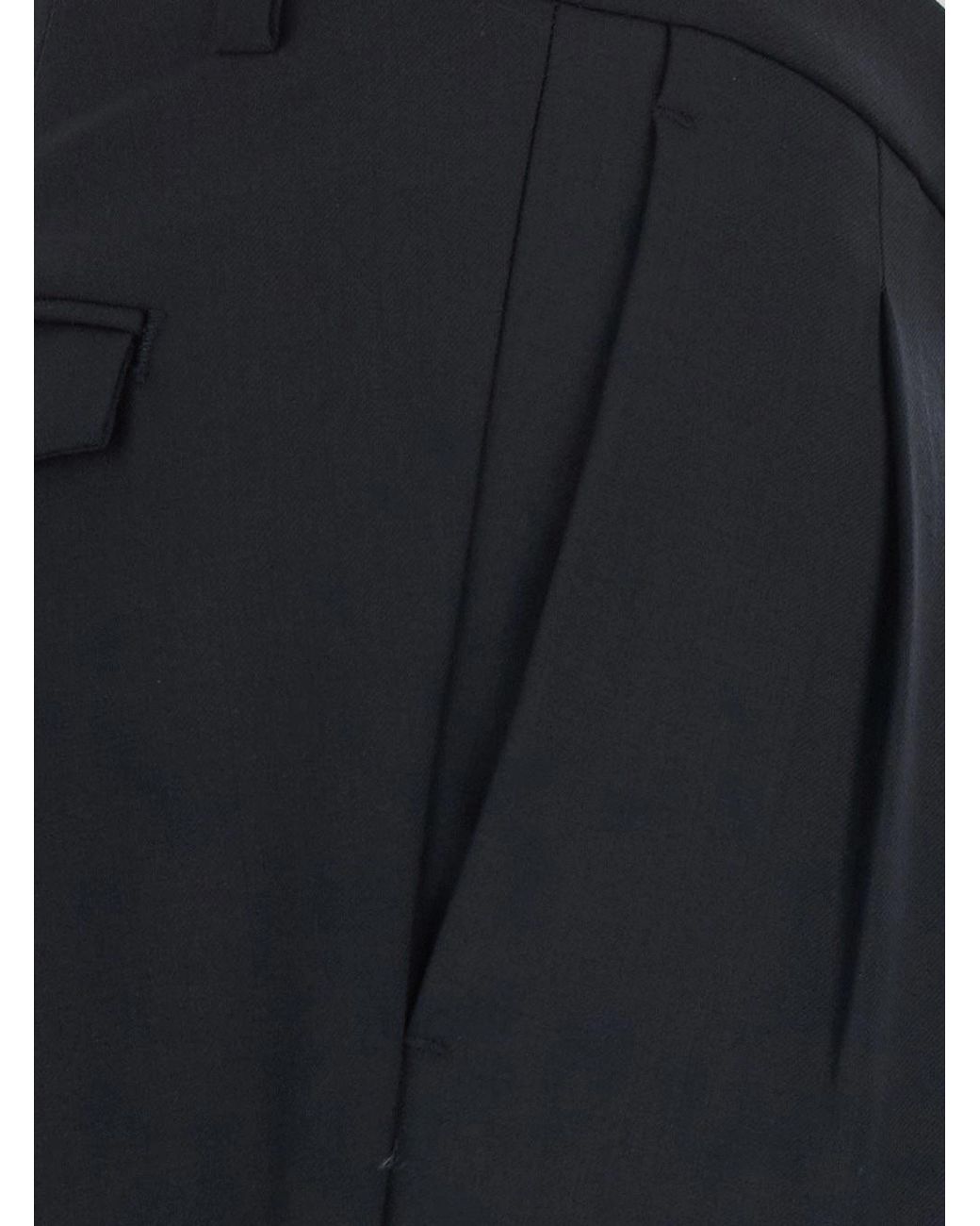 Michael Coal Black Pleated Regular-Fit Pants for men