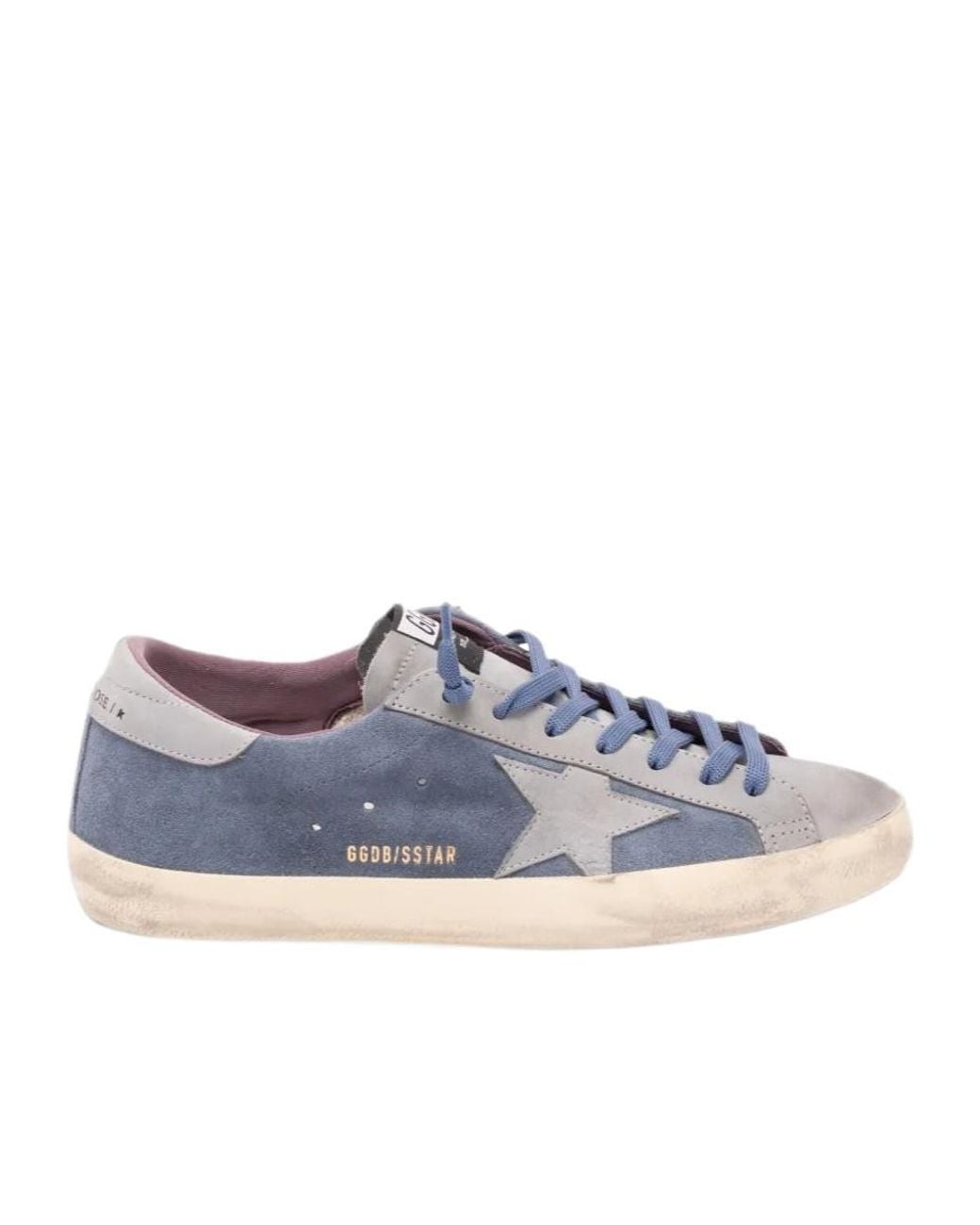 Golden Goose Deluxe Brand Blue Super Star Low-Top Sneakers for men