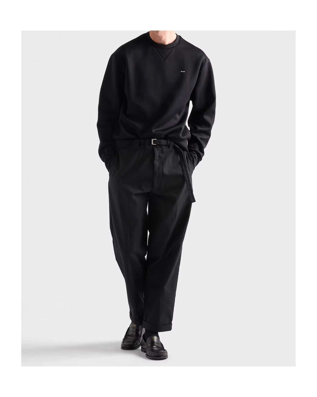 Prada Black Sweat-Shirt En Jersey for men