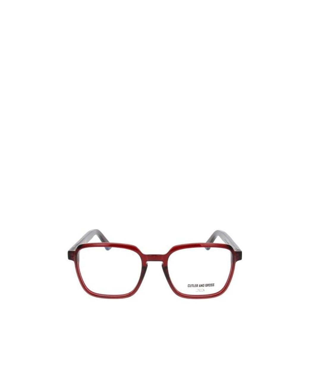 Cutler & Gross White Cutler And Gross 1361 Square Frame Glasses