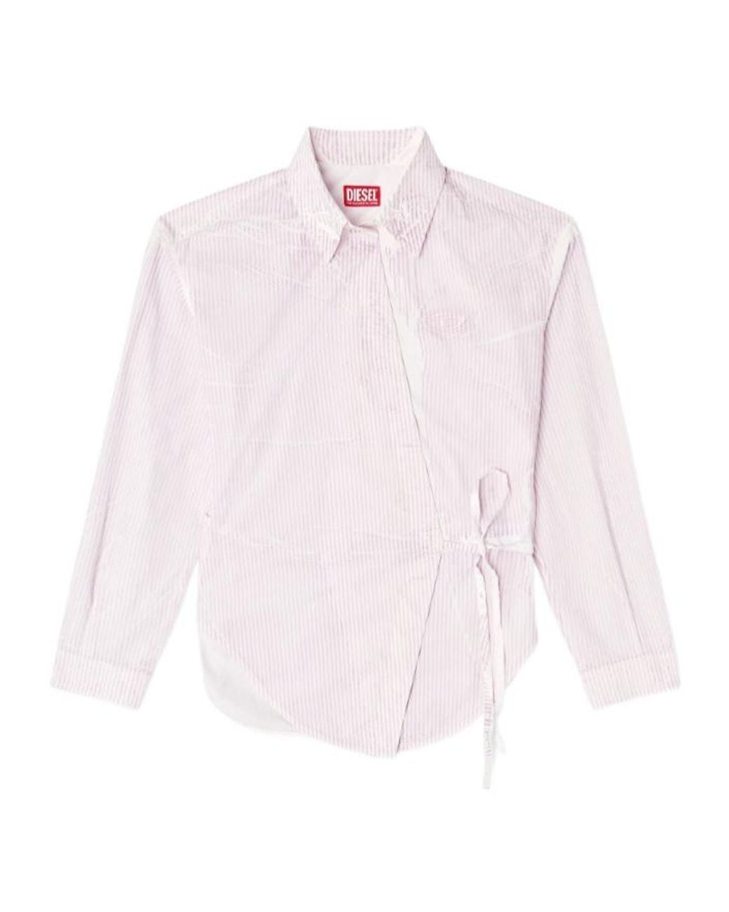 DIESEL Pink C-Delphos-S2 Striped Shirt