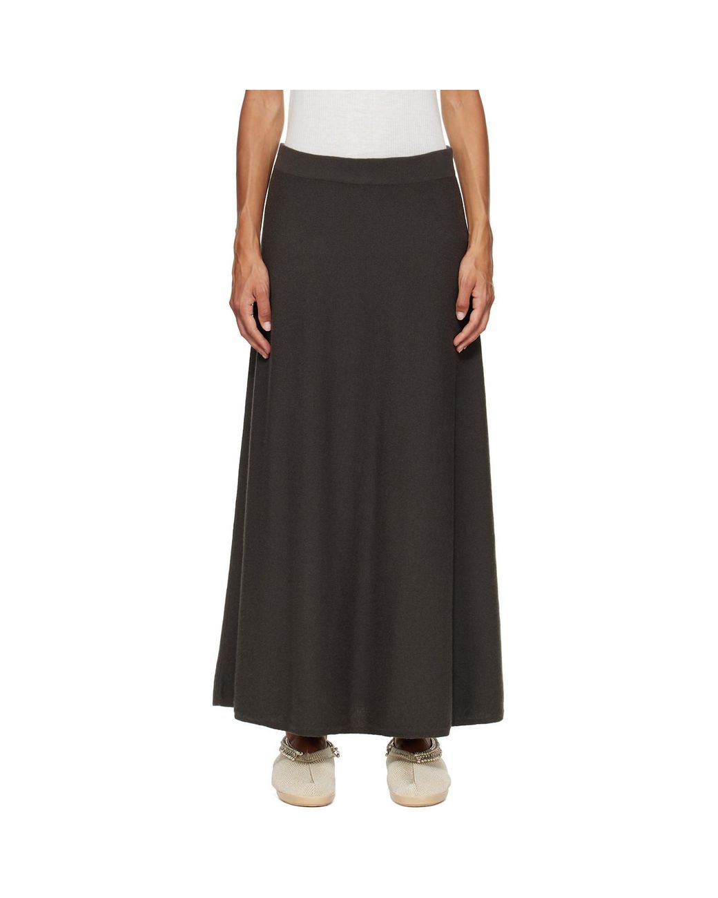 Lisa Yang Black Elastic Waist Skirt