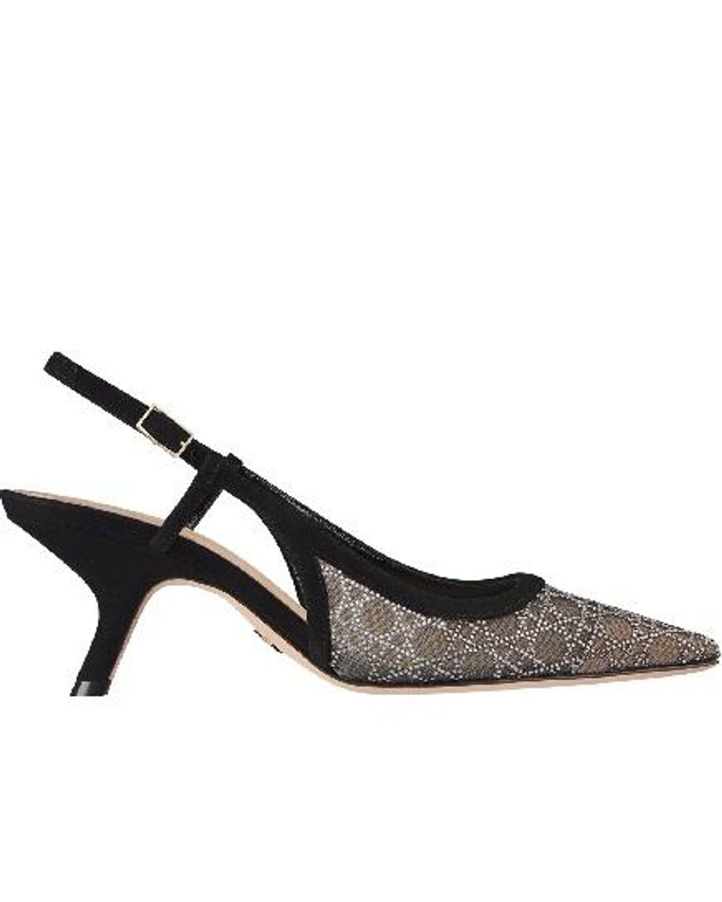 Dior Black Christian Pointed Toe Slingback Pumps