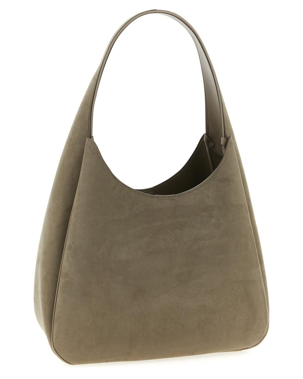Stella McCartney Gray Logo Perforated Shoulder Bag