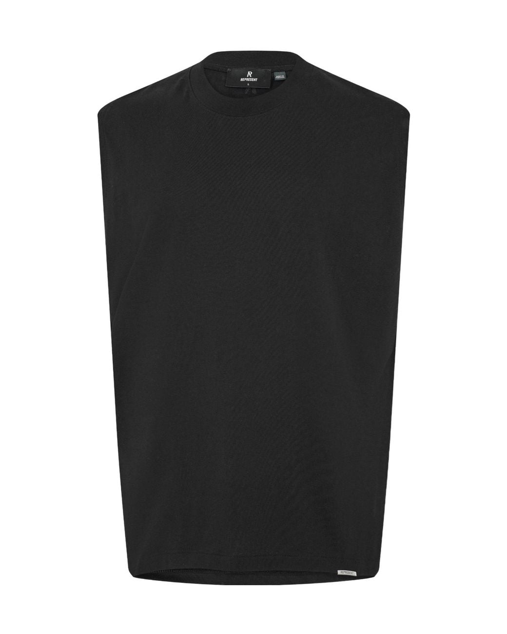 Represent Black Simple And Versatile Shortsleeve Top for men