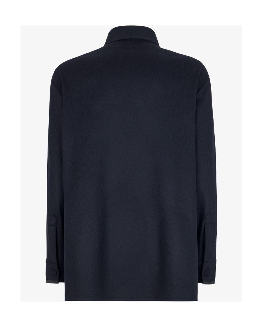 Fendi Blue Logo Embossed Go-To Jacket for men