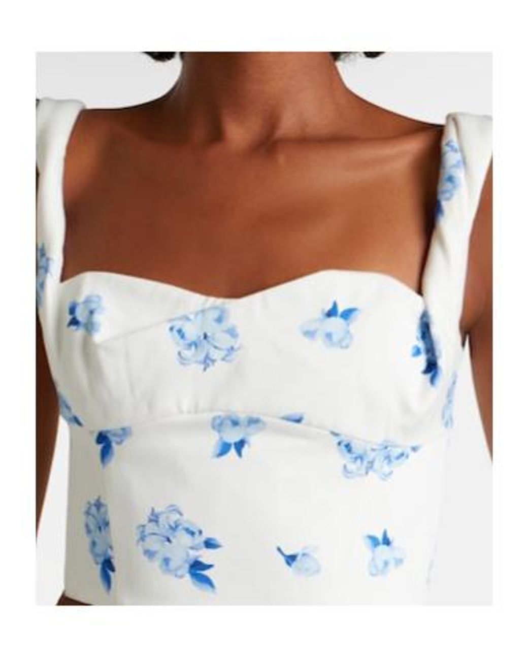 Leo Blue Lexi Floral Cotton Crop Top