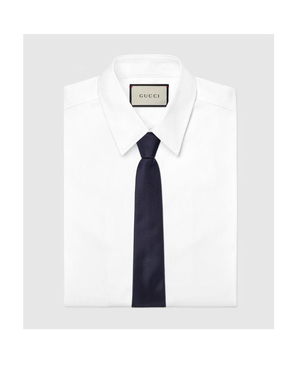 Gucci Blue Silk Tie With Interlocking G for men