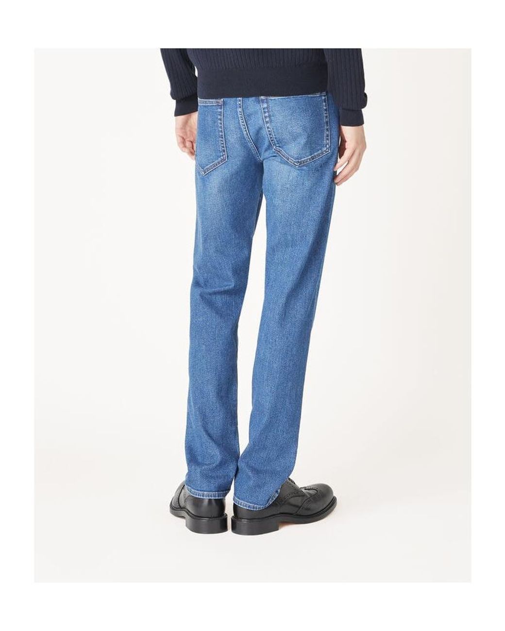 Loro Piana Blue Belt-Loop Jeans for men