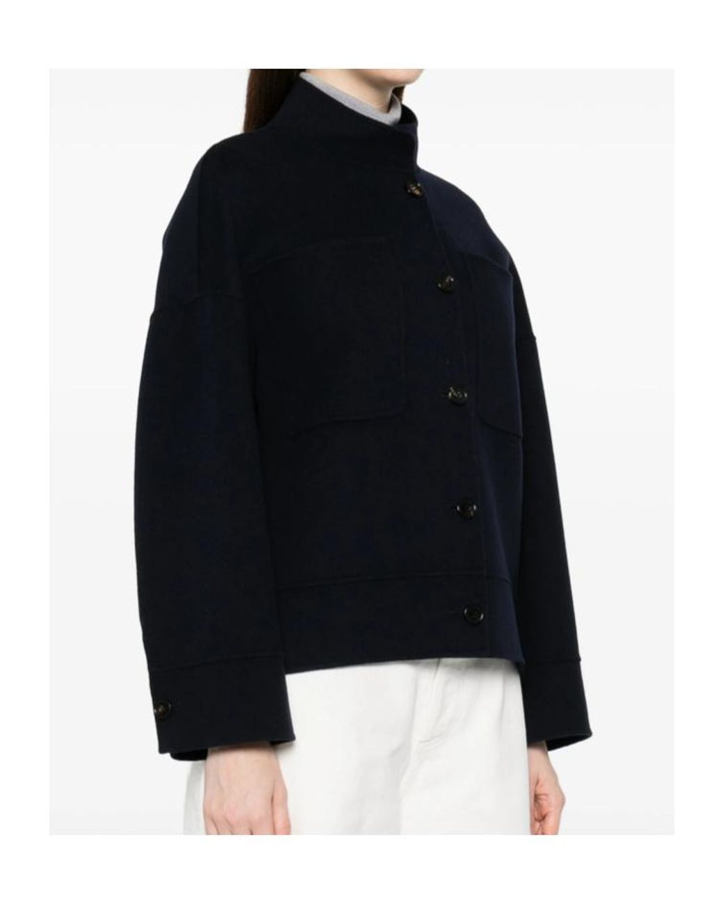 Max Mara Black Pocket Button Jacket
