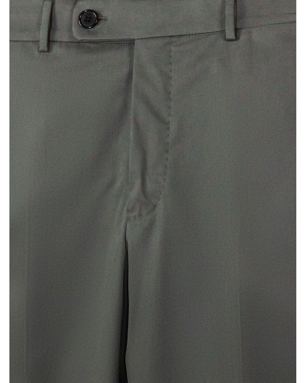 Incotex Gray Slim Fit Stretch Pants for men