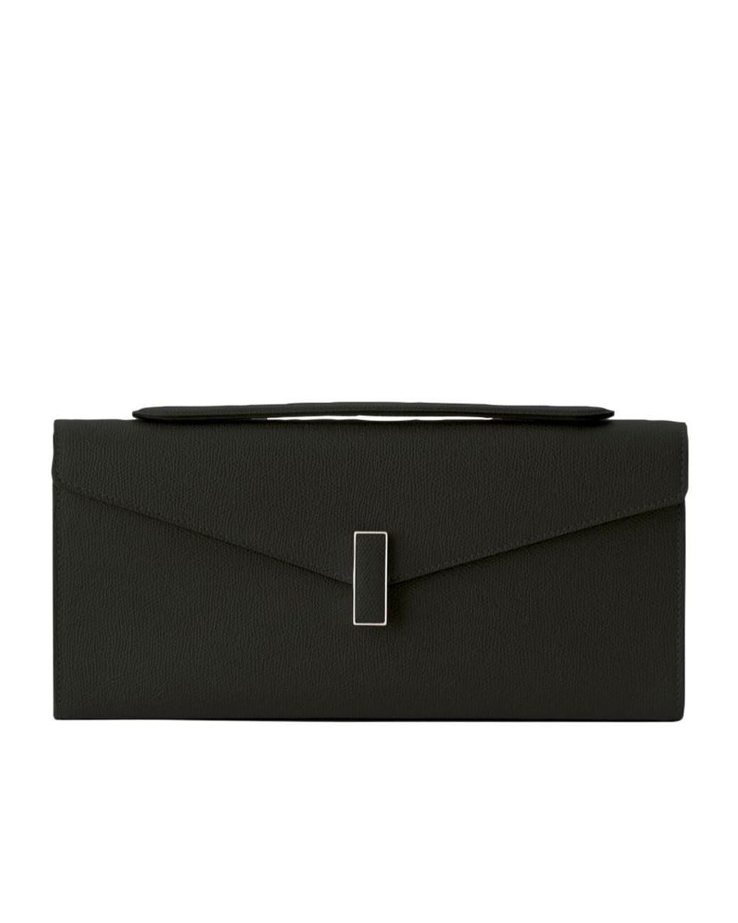 Valextra Black Goldchain Clutch