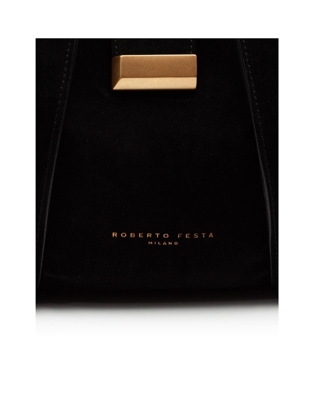 Roberto Festa Black Eloise Ribbed Tote Bag
